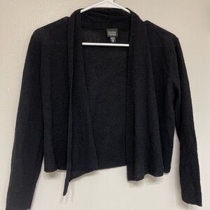 Eileen Fisher Black Open Front Cardigan